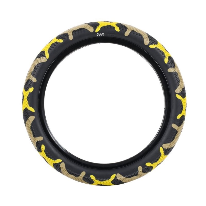 CULT X VANS Tire, Yellow Camo, 2,40''