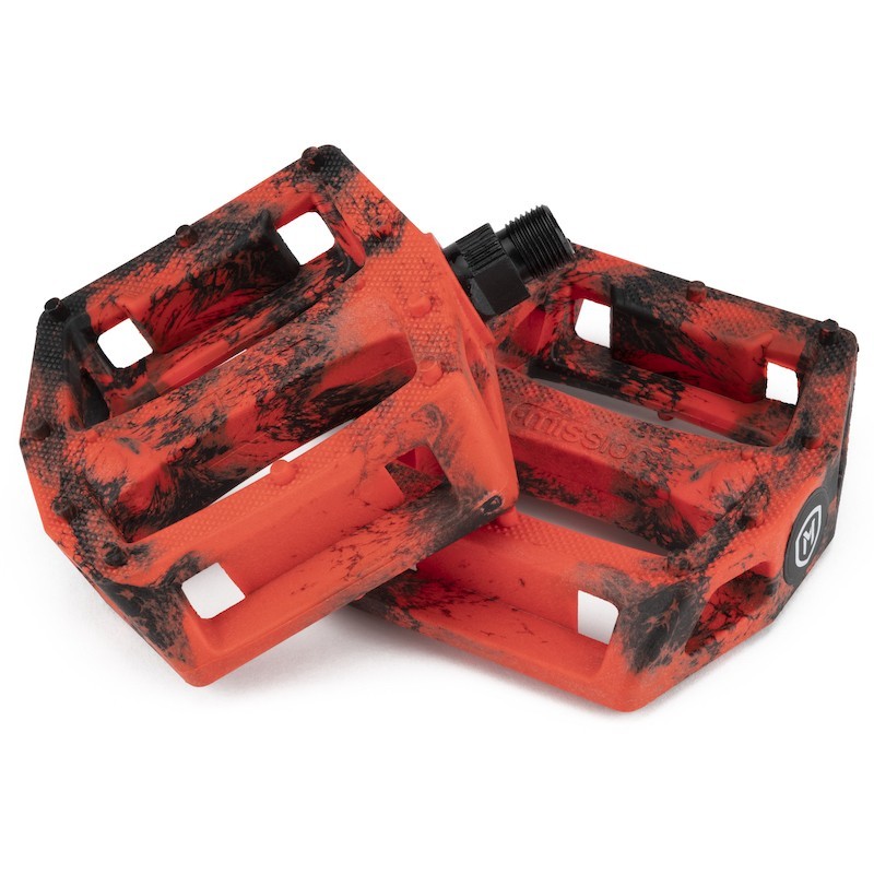 MISSION Impulse Plastic Pedals, Black / Red