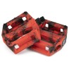 MISSION Impulse Plastic Pedals, Black / Red