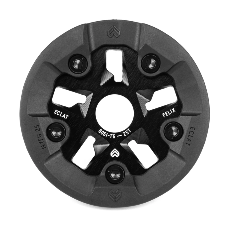 Couronne BMX ECLAT FELIX GUARD, 25 T, Noir Couronne BMX ECLAT FELIX GUARD, 25 T, Noir