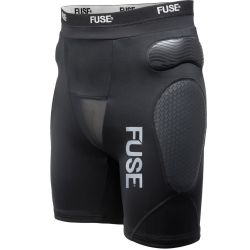 FUSE OMEGA Impact Padded Shorts black/yellow Size L