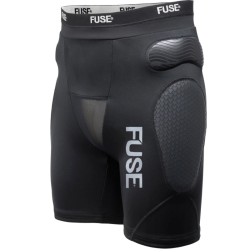 FUSE OMEGA Impact Padded Shorts black/yellow Size XL